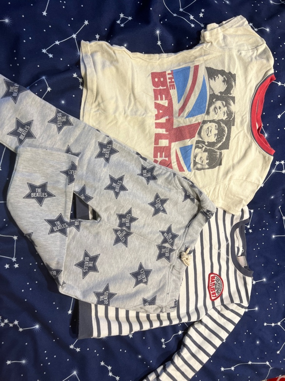The Beatles Kids 3pc Set - White, Red, Blue, Gray